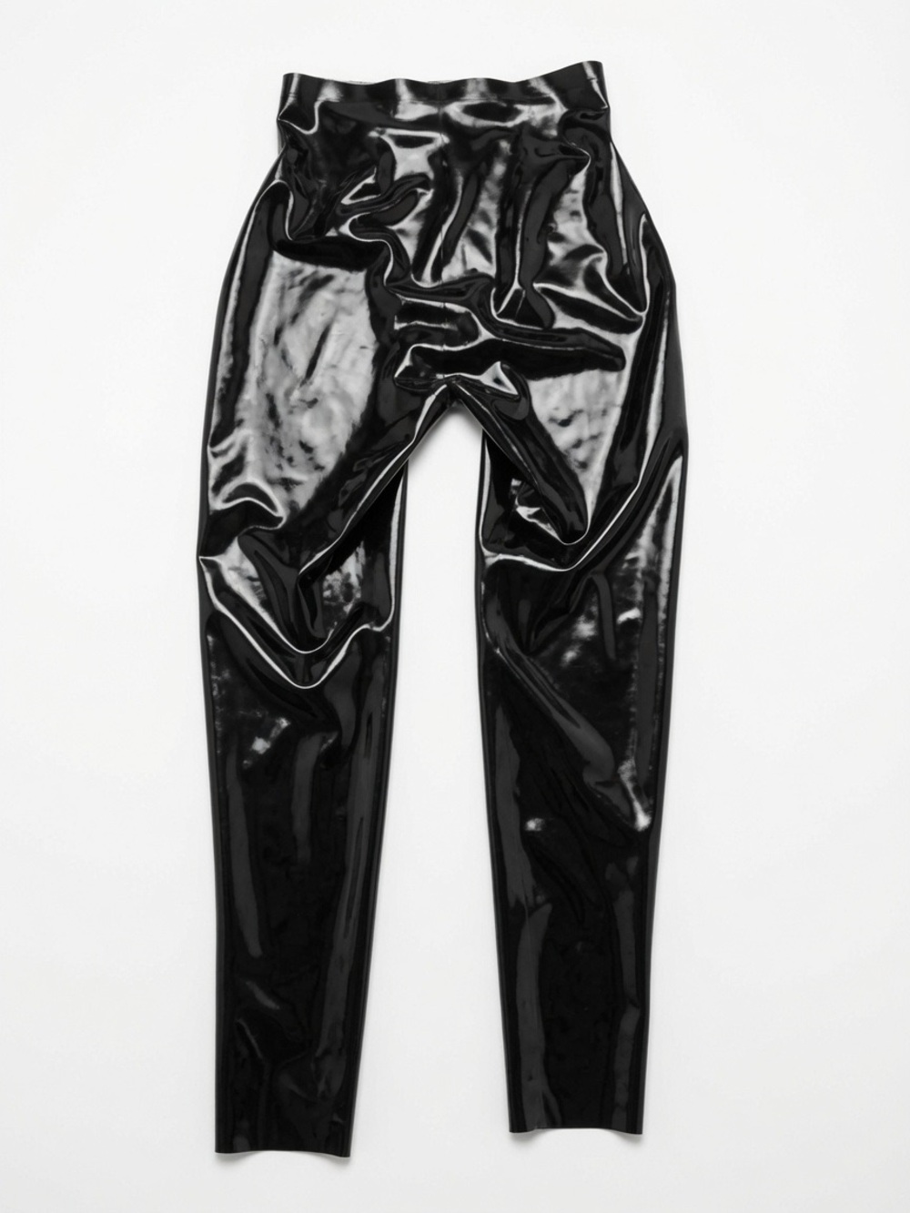 100% latex rubber crotchless pants size 6 damask fetish wear